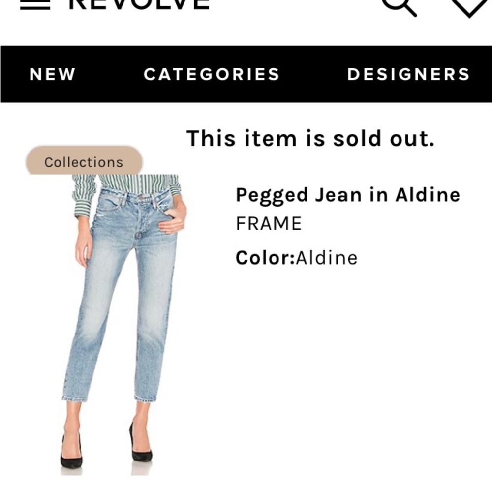 FRAME High Rise Button-Fly Le Pegged Alpine Jeans Distressed Sz 30